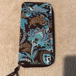 Vera Bradley travel organizer blue and brown